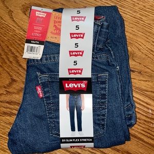 Levi’s 511 Slim Flex Stretch Youth Size 5 Brand New in Package Adjustable Waist